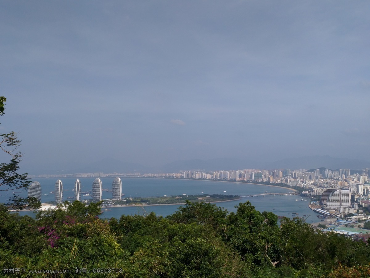 三亚湾 天空 风景 自然 俯瞰 港湾 港口 旅游摄影 人文景观