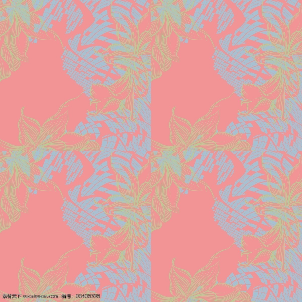 数码花型 服装花型 高清 分层 潮牌 背景底纹 几何 小碎花