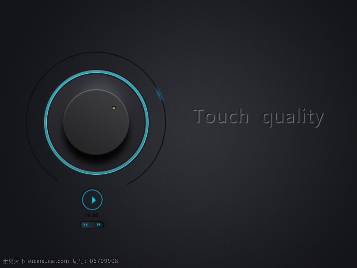 ui界面 图标设计 音量控件 黑色质感 真实按钮 移动界面设计