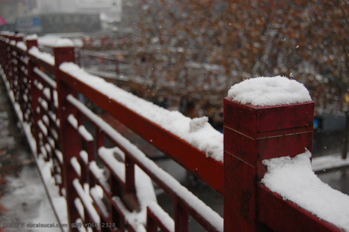 雪景 天桥 纯洁 孤单 寂寞 雪 风景 生活 旅游餐饮