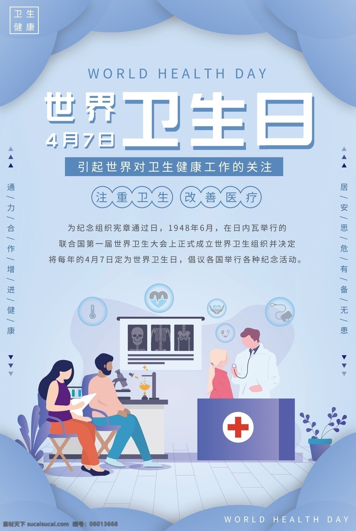 世界卫生日 卫生日 4月7日 环保 健康 绿色环保