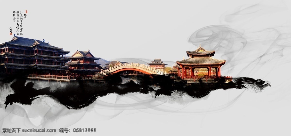 古典建筑背景 古典建筑 水墨素材 水墨图片 中国风 水墨背景 中国风背景 水墨中国风 中国风水墨 淡雅中国风 背景素材 淡雅背景 海报 展板