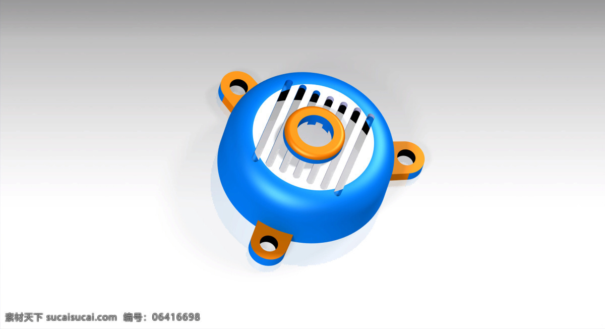 电机 端盖 机械设计 3d模型素材 电器模型