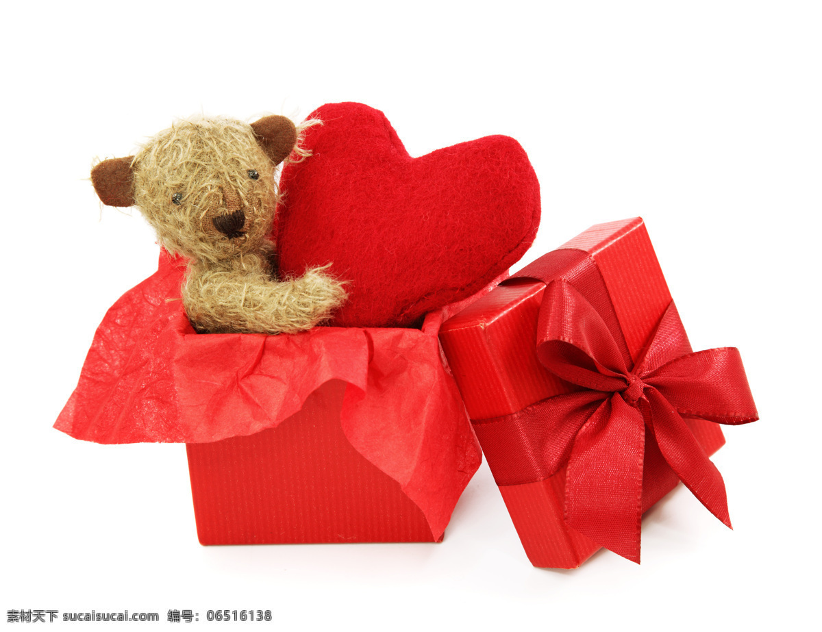 礼盒 里 玩具 熊 情人节礼物 桃心 爱心 泰迪熊 情人节素材 情人节背景 其他类别 生活百科 白色