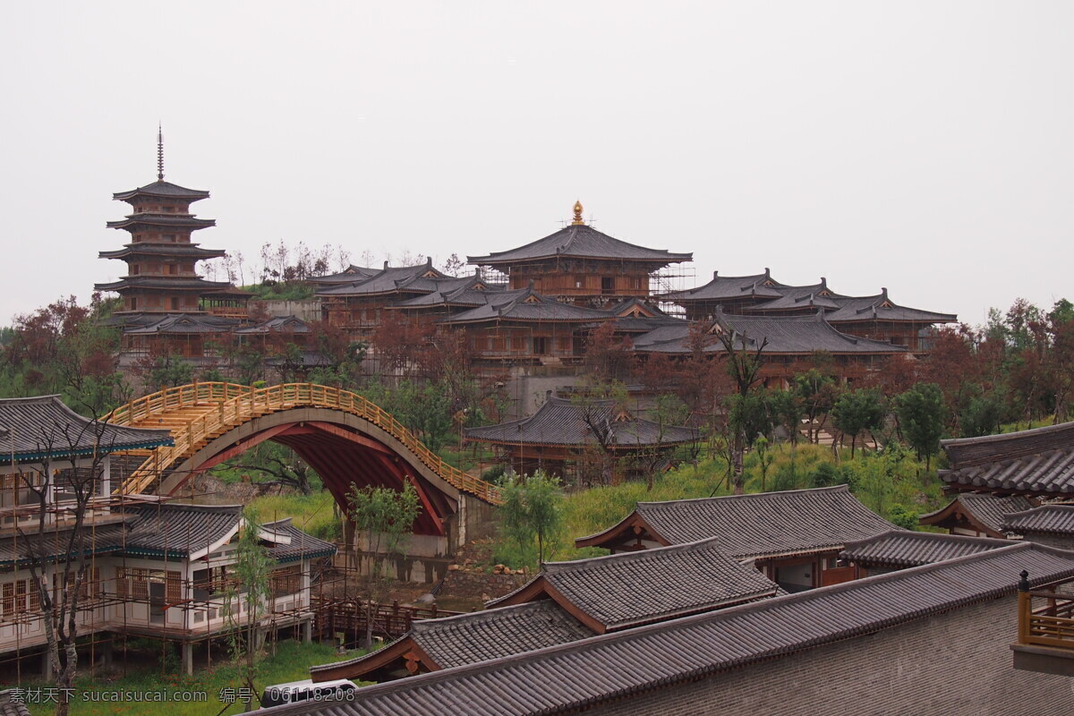 明德 门 青龙寺 影视城 古建筑 古城墙 设计素材 自然景观 建筑景观