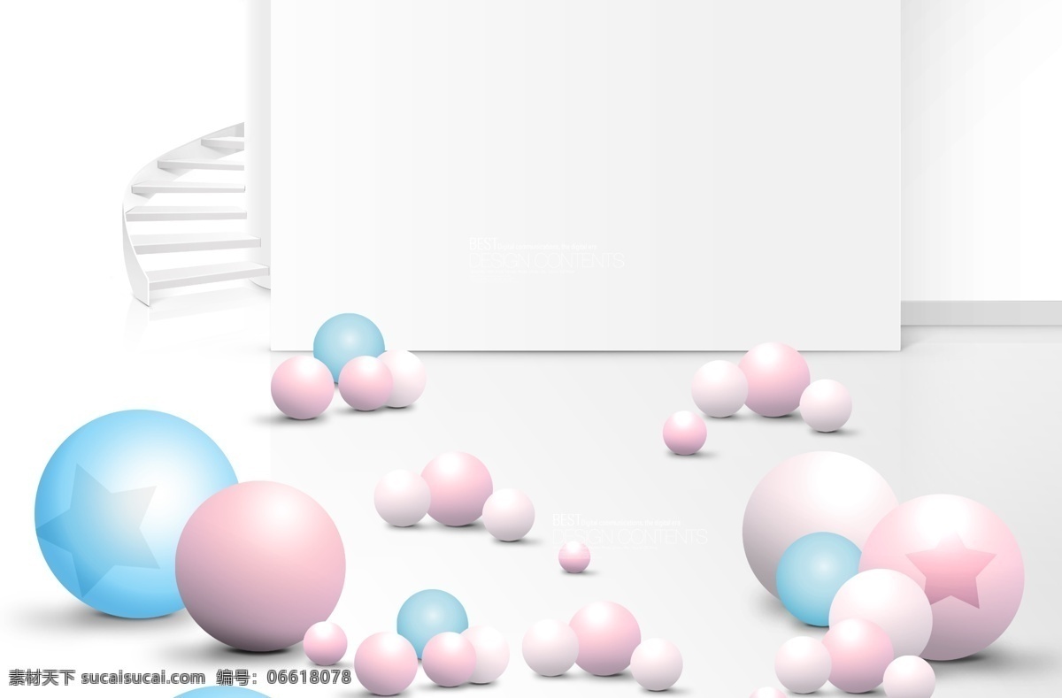 立体彩色球 彩色球 背景 艺术背景 桌面背景 ppt背景 商务背景 3d设计 3d作品