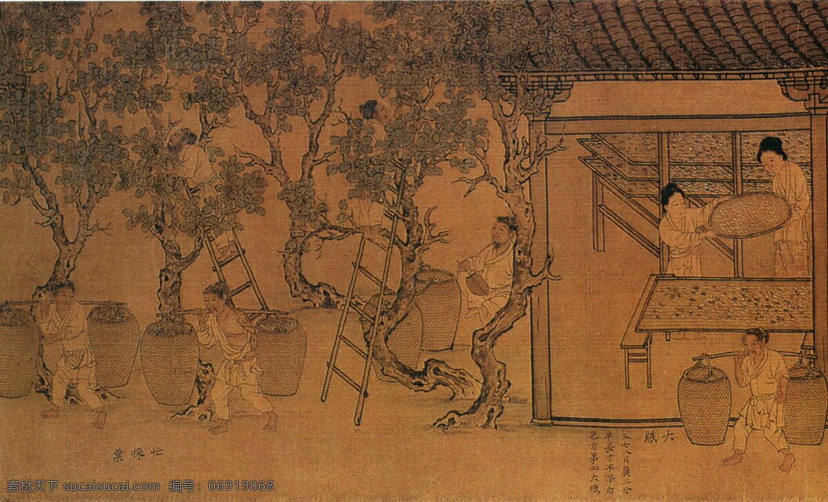 劳动 人 古典 古画 国画 绘画 水墨 中国画 劳动的人 中华传世国画 中国画艺术 文化艺术