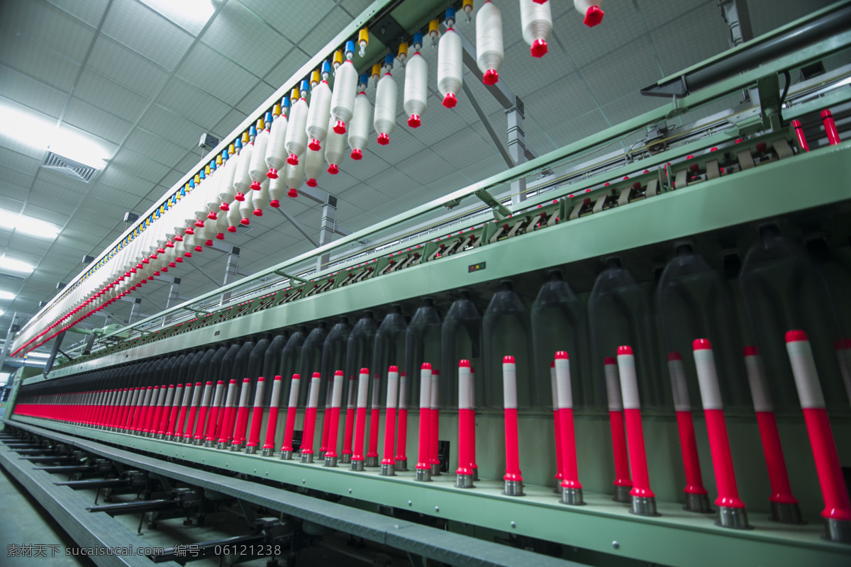 粗纱机 纺织 纺织车间 棉纱 纺织机械 现代科技 工业生产