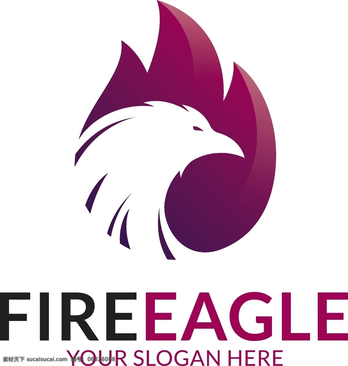 老鹰元素标志 老鹰 元素 标志 火苗 火焰 logo设计