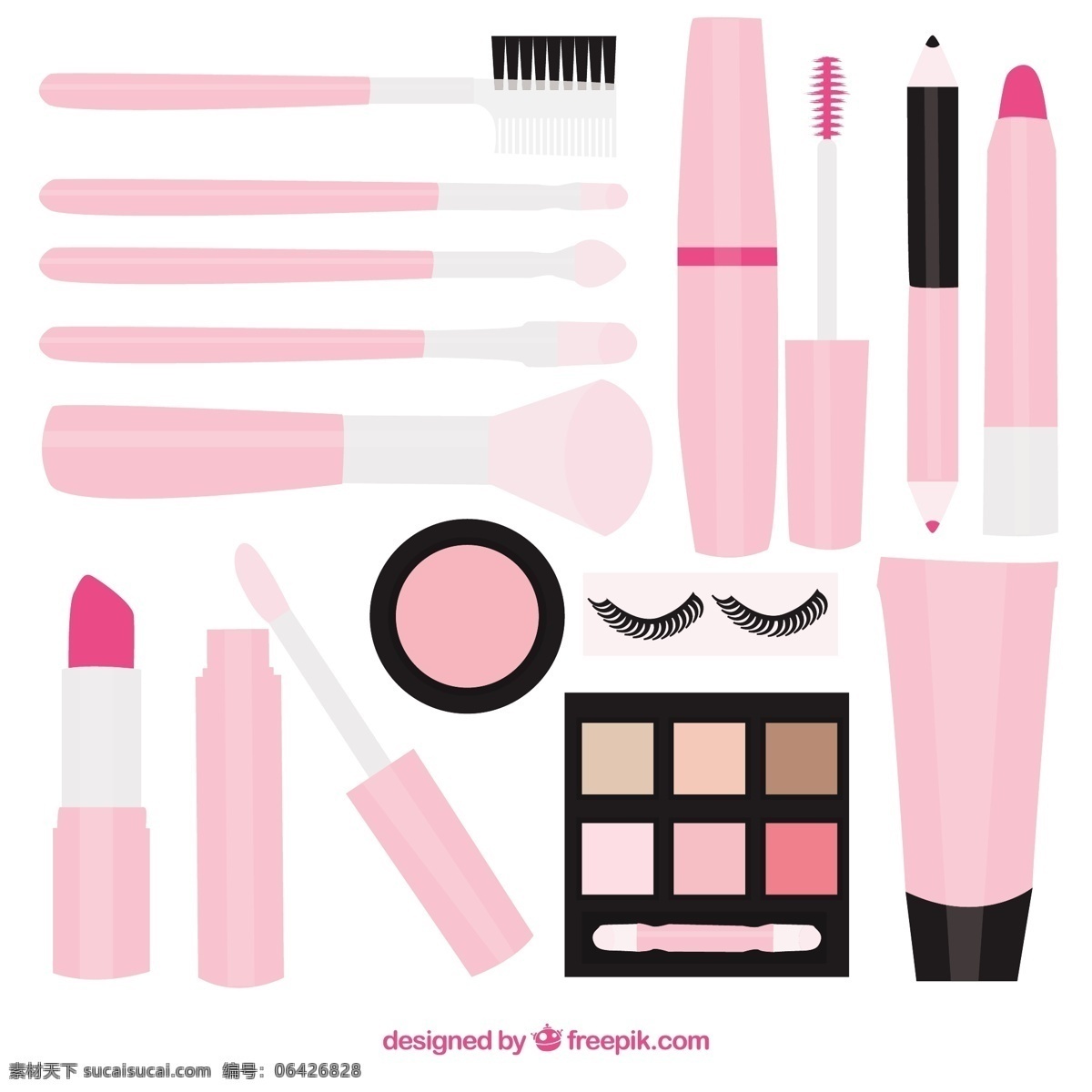 粉红 颜色 美容 化妆品 粉红颜色 美容化妆品 矢量化妆品 美容元素 化妆 白色