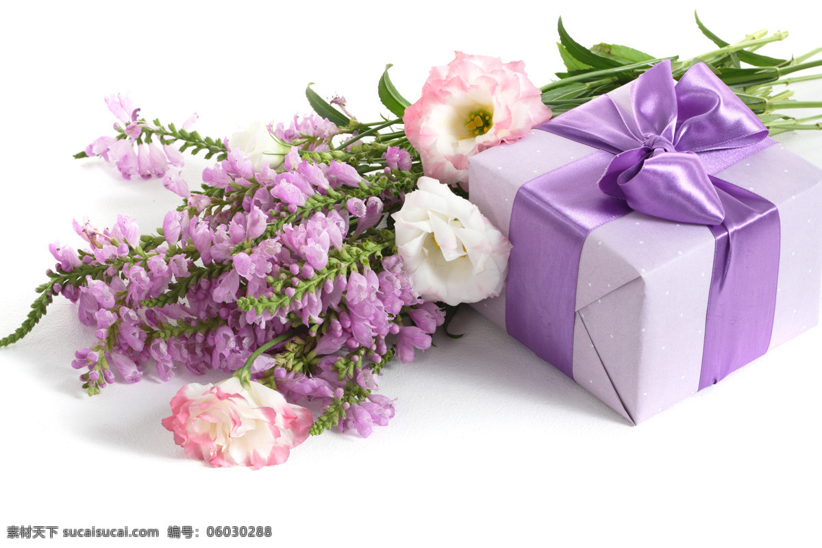 花朵 礼盒 礼盒摄影 盒子 鲜花 鲜花摄影 花朵素材 叶子 绿叶 花束 花草树木 生物世界 白色