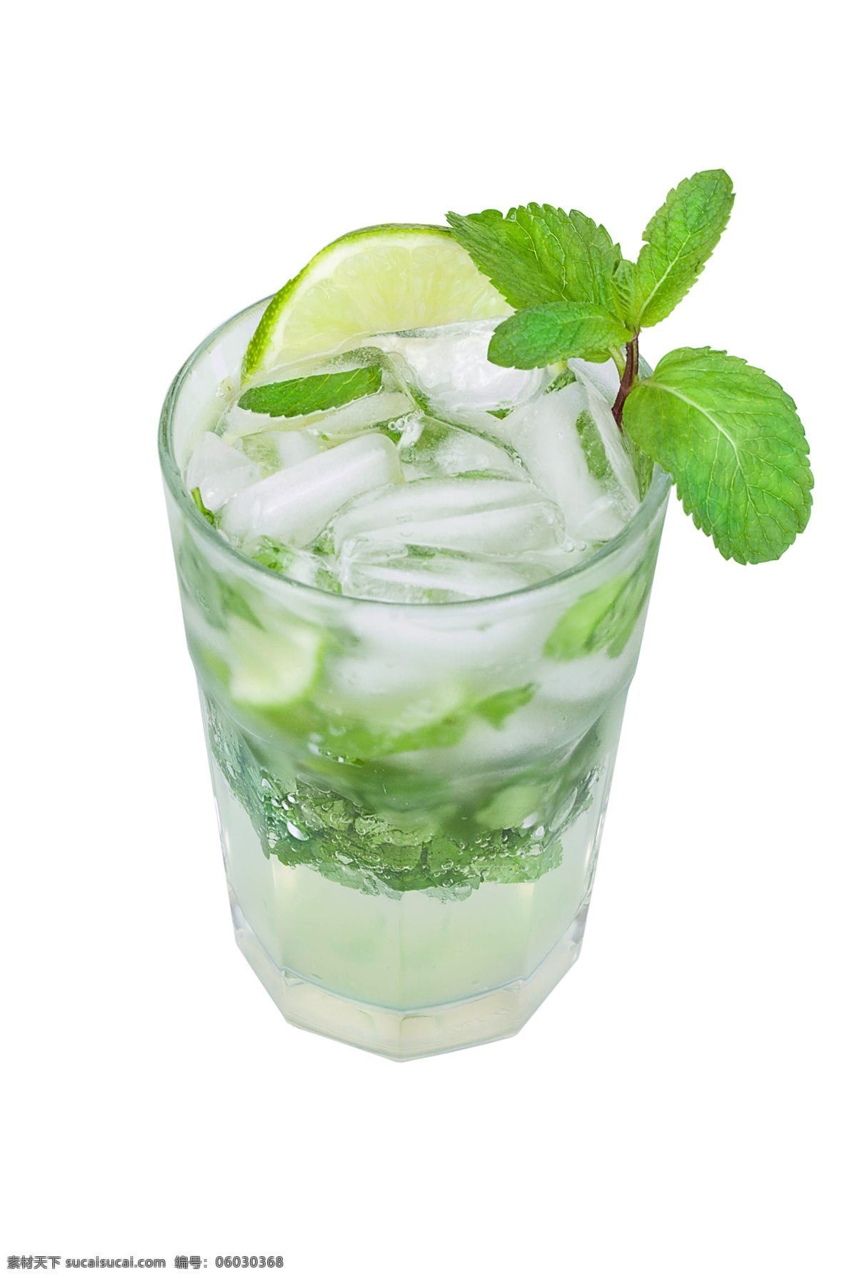 mojito 鸡尾酒 绿色鸡尾酒 酒 鸡尾酒高清 鸡尾酒元素 冰块 柠檬 水果 餐饮美食 饮料酒水