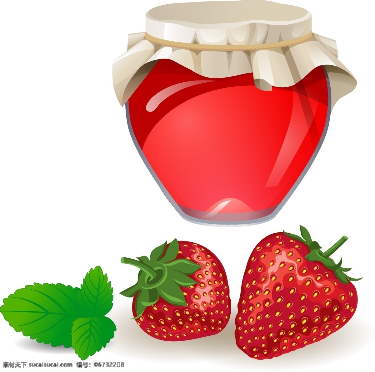 矢量 红色 草莓 元素 水果 ai元素 免扣元素