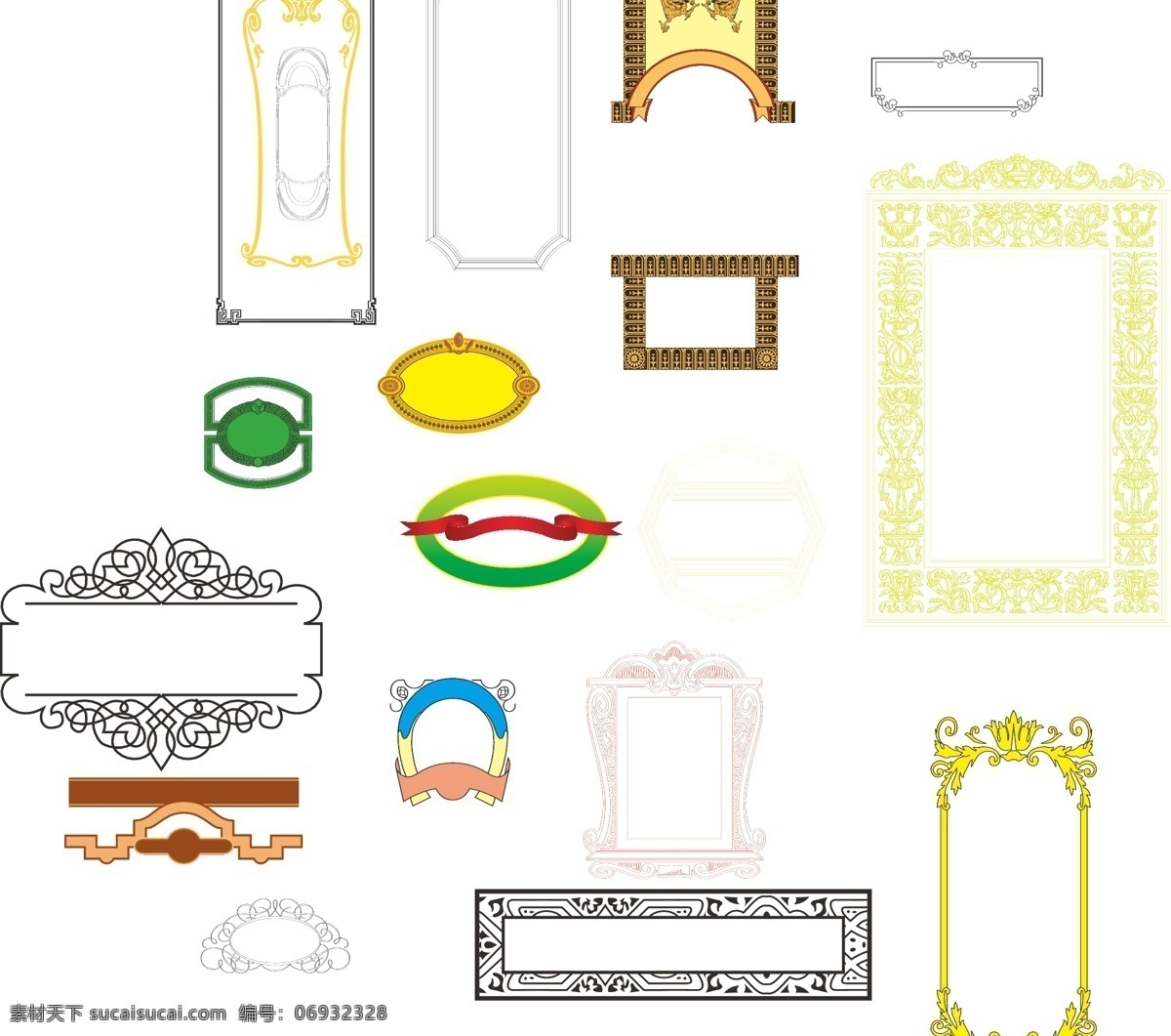花边 框 边框 花纹 矢量图 矢量 底纹 花纹花边