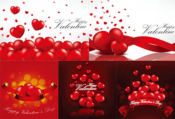 红心 情人节 矢量 立体心形 情人节快乐 爱心 情人节素材 海报 节日素材 矢量素材 红色