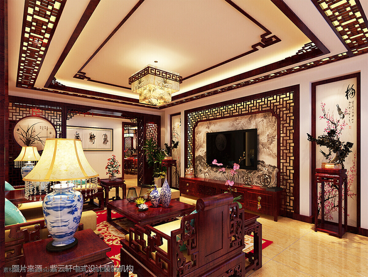 中式 装修 效果图 中式设计 中式装修 中式别墅设计 中式豪宅设计 紫云轩