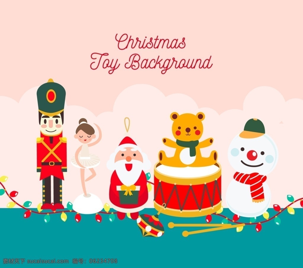 可爱 圣诞节 玩具 锡兵 芭蕾娃娃 圣诞老人 玩偶熊 雪人 节日 文化艺术 节日庆祝