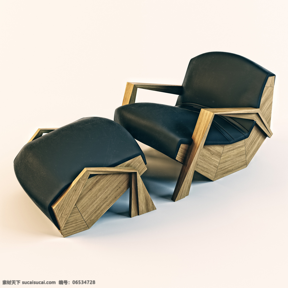 armchair ottoman decor 个性 木质 沙发 躺椅 沙发躺椅 桌椅沙发 沙发椅 max 白色