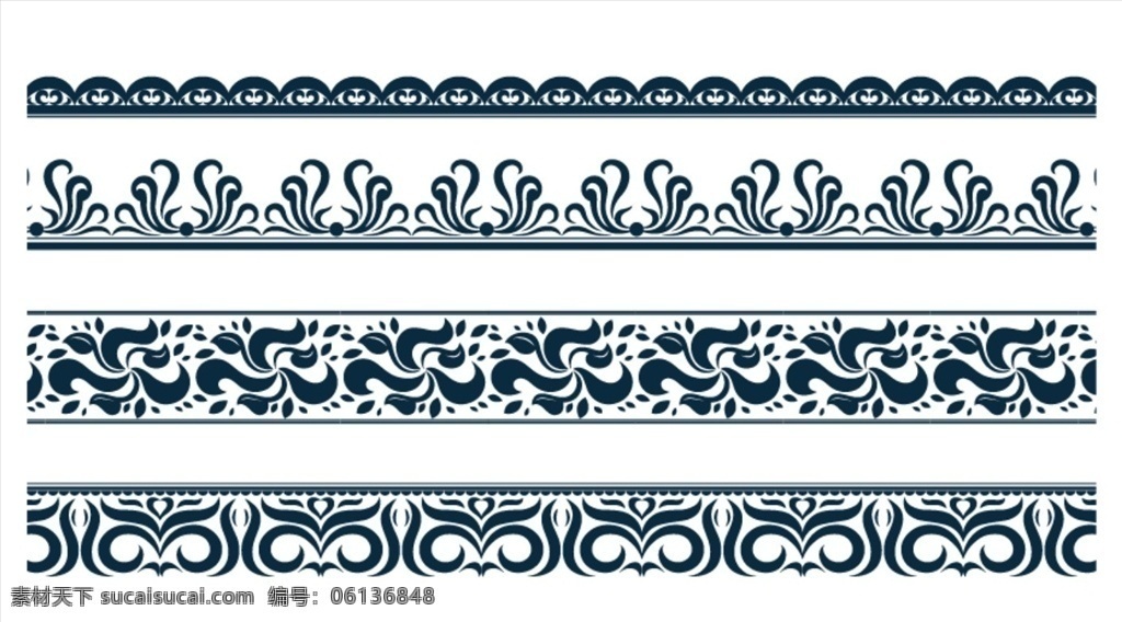 欧式 艺术 花边 矢量 装饰 线条 纹理 几何 设计素材 元素 单个 素 底纹边框 花边花纹
