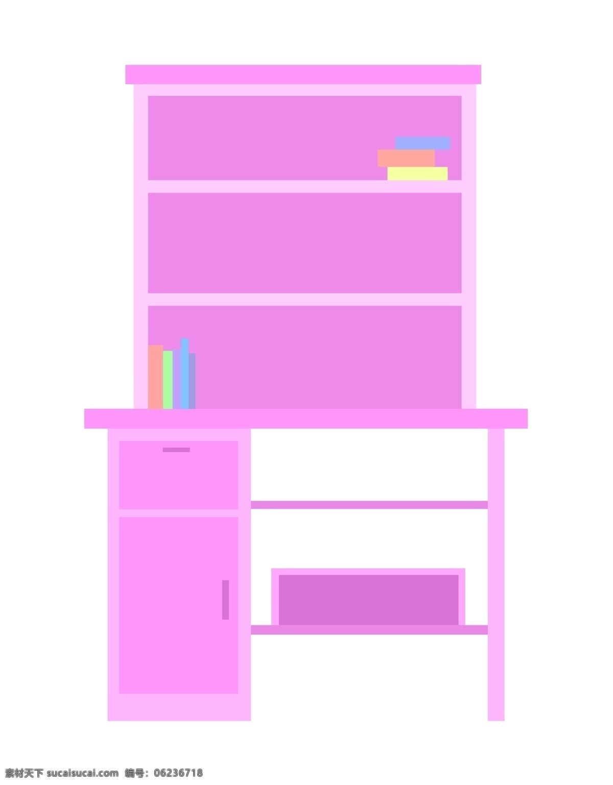 紫色立体书柜 立体 家具 书柜