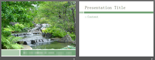 绿色植物 幻灯片 模板 自然风景 河流 背景图片