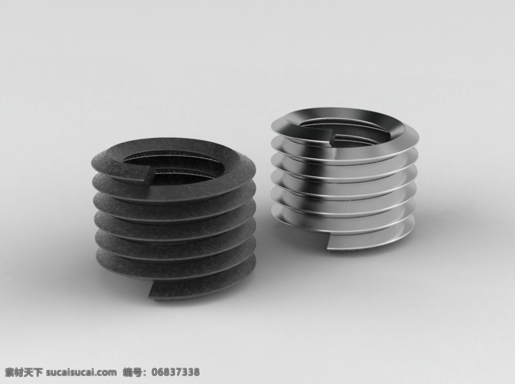 m16 钢丝 螺套 m5 钢丝螺套 3d模型素材 建筑模型