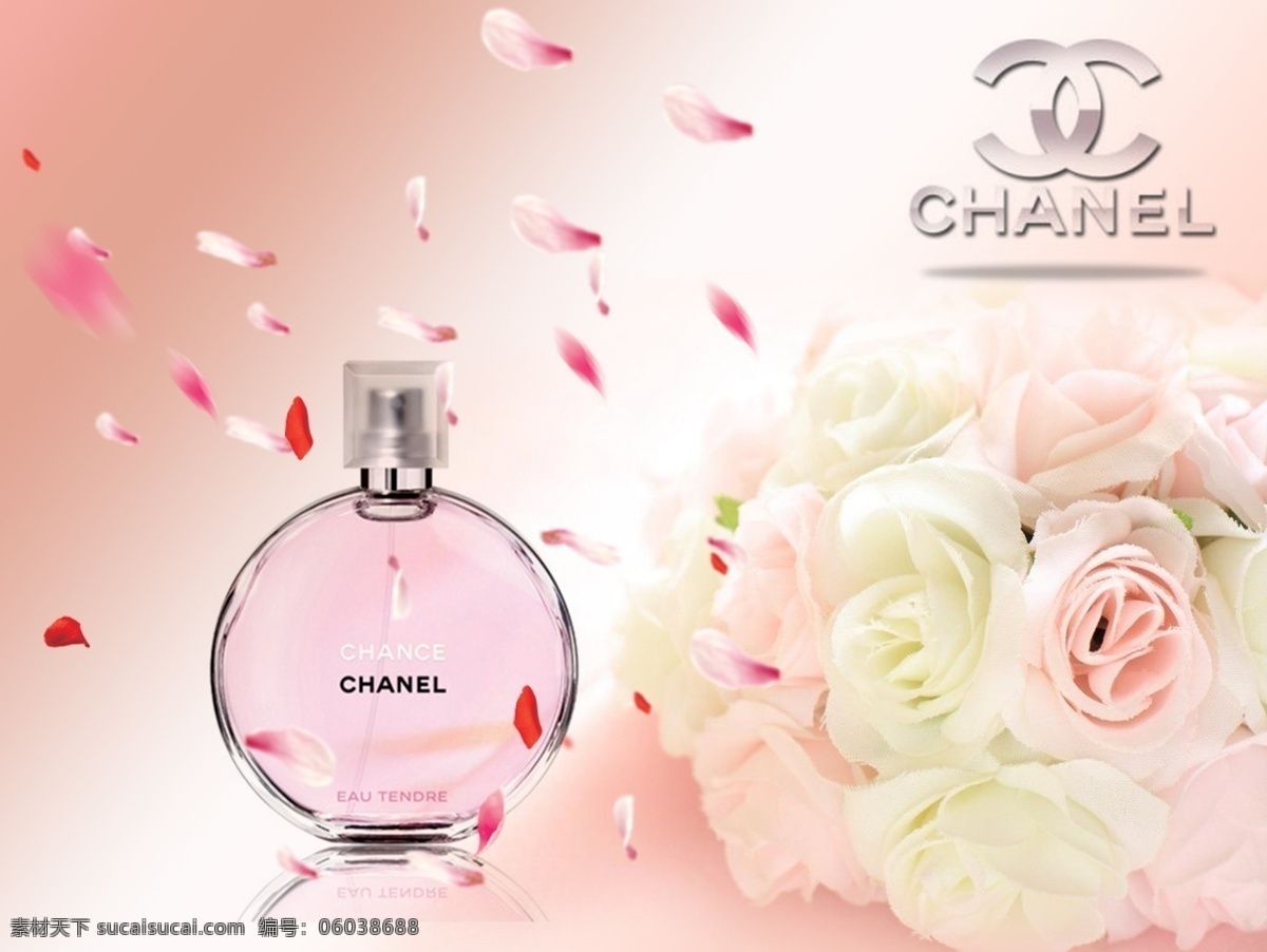 香奈儿香水 简约 护肤品 粉色 香水 品牌 天然 海报 广告 花朵 花瓣 礼物 chanel 香奈儿 女人 国际 国产