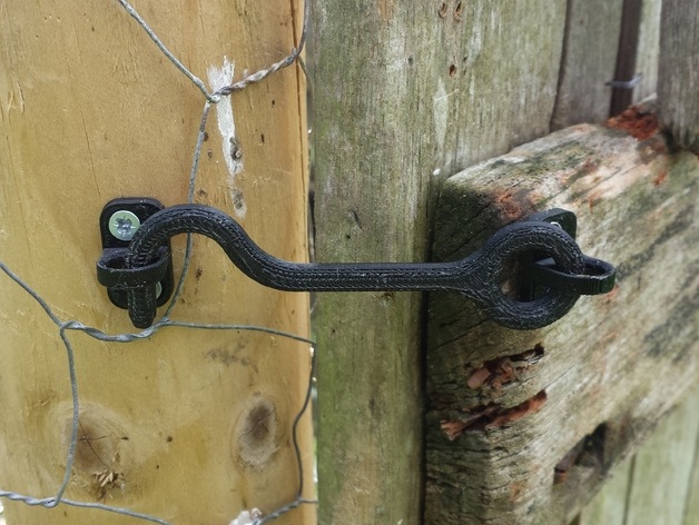门插销 花园 门 3d打印模型 建筑结构模型 doorlatch gardenhook gatehook gatelatch 钩 疯子 锁存器