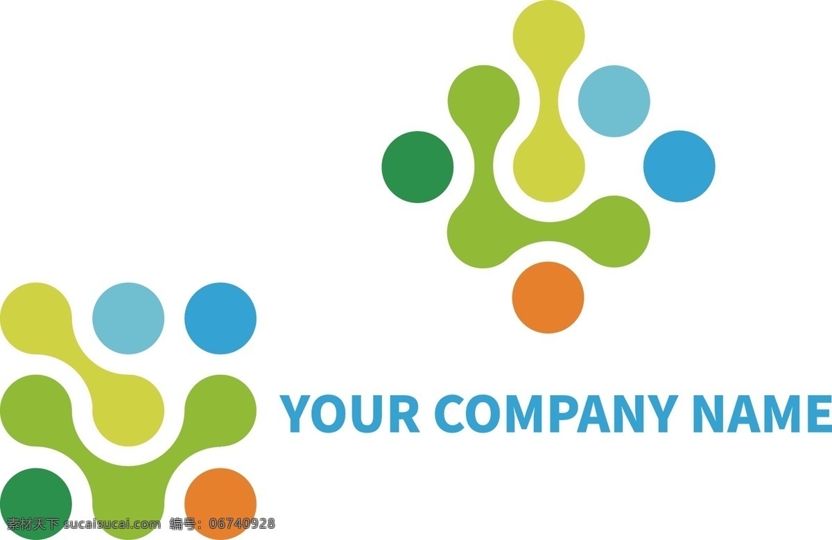彩色 水滴 企业 logo 标志 互联网 企业标志 矢量