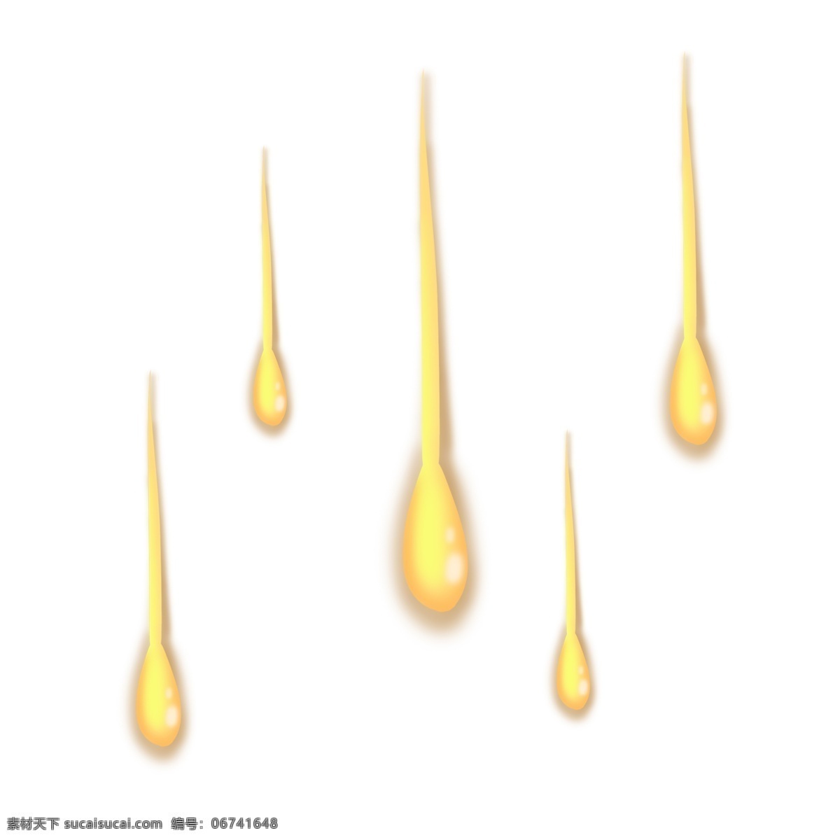 金色 下滑 立体 油 滴 黄色 往下滑 下落状 下移 油滴 水滴 气泡 水泡 立体感 卡通 淡黄色 下沉