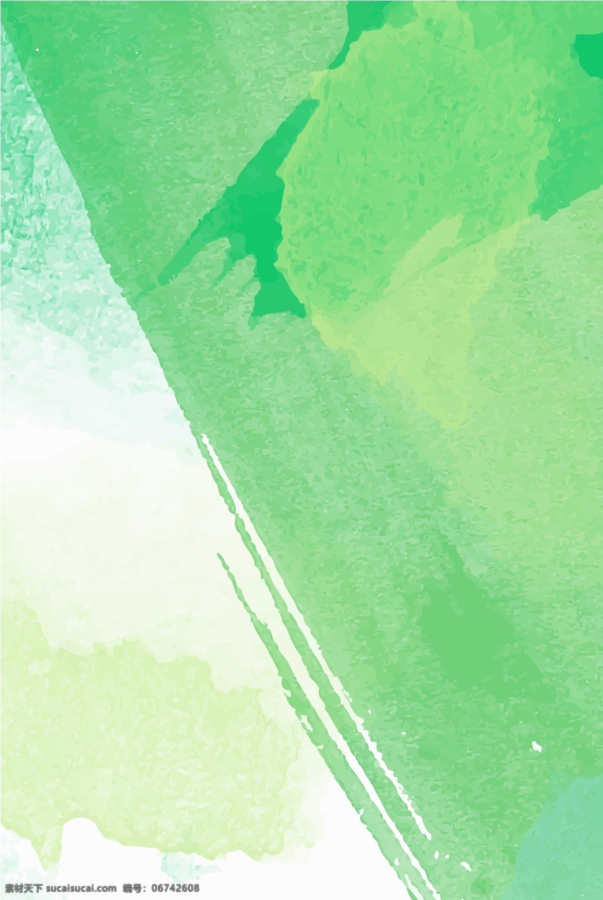 绿色 水彩 风 手绘 渐变 海报 背景 简约 笔触 墨迹 涂抹 纹理 底纹