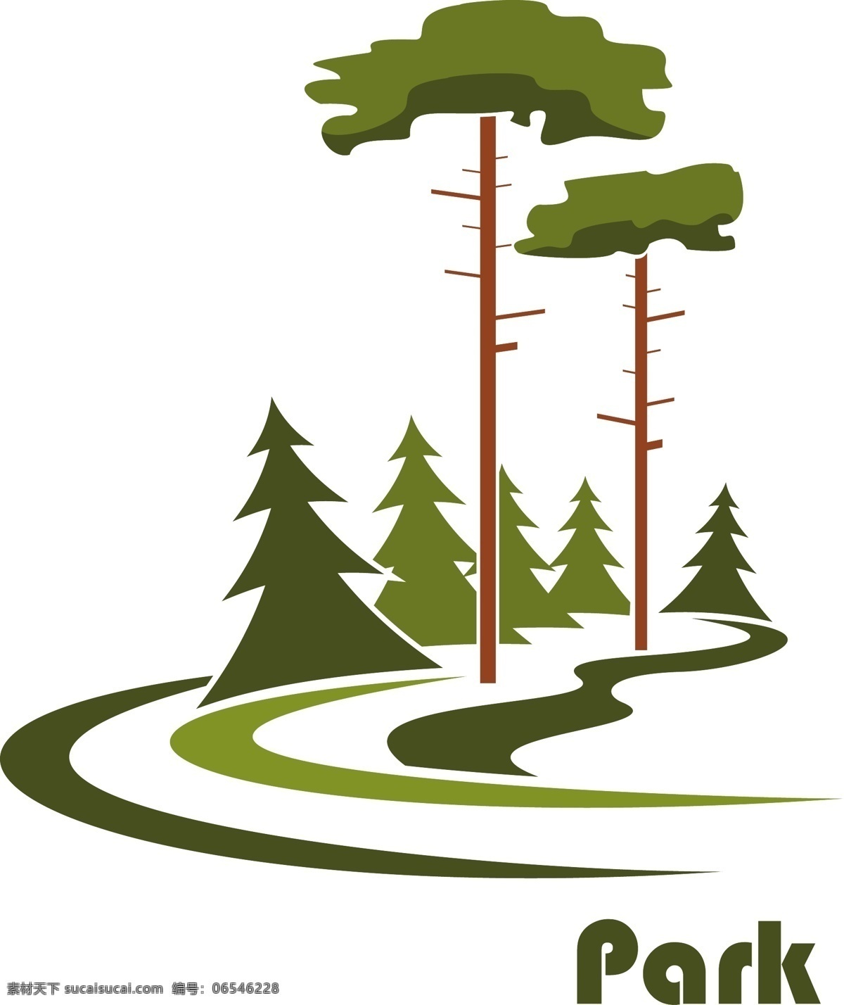 园林图标 图标 园林 树林 公园 绿地 绿色 标签 logo 标志 矢量 抽象树 标志图标 其他图标