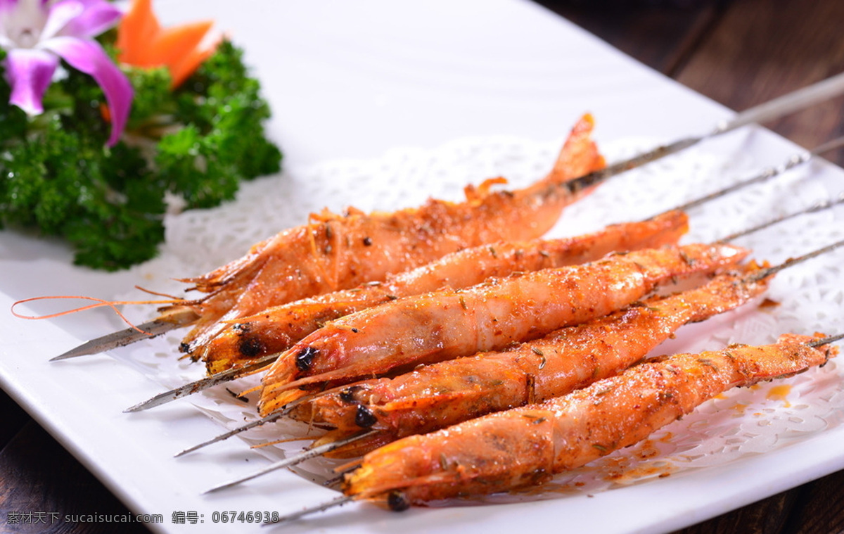 烤大虾 烤虾 烤肉串 肉串 烤串 烧烤 串串 美食 烤肉 餐饮美食 传统美食