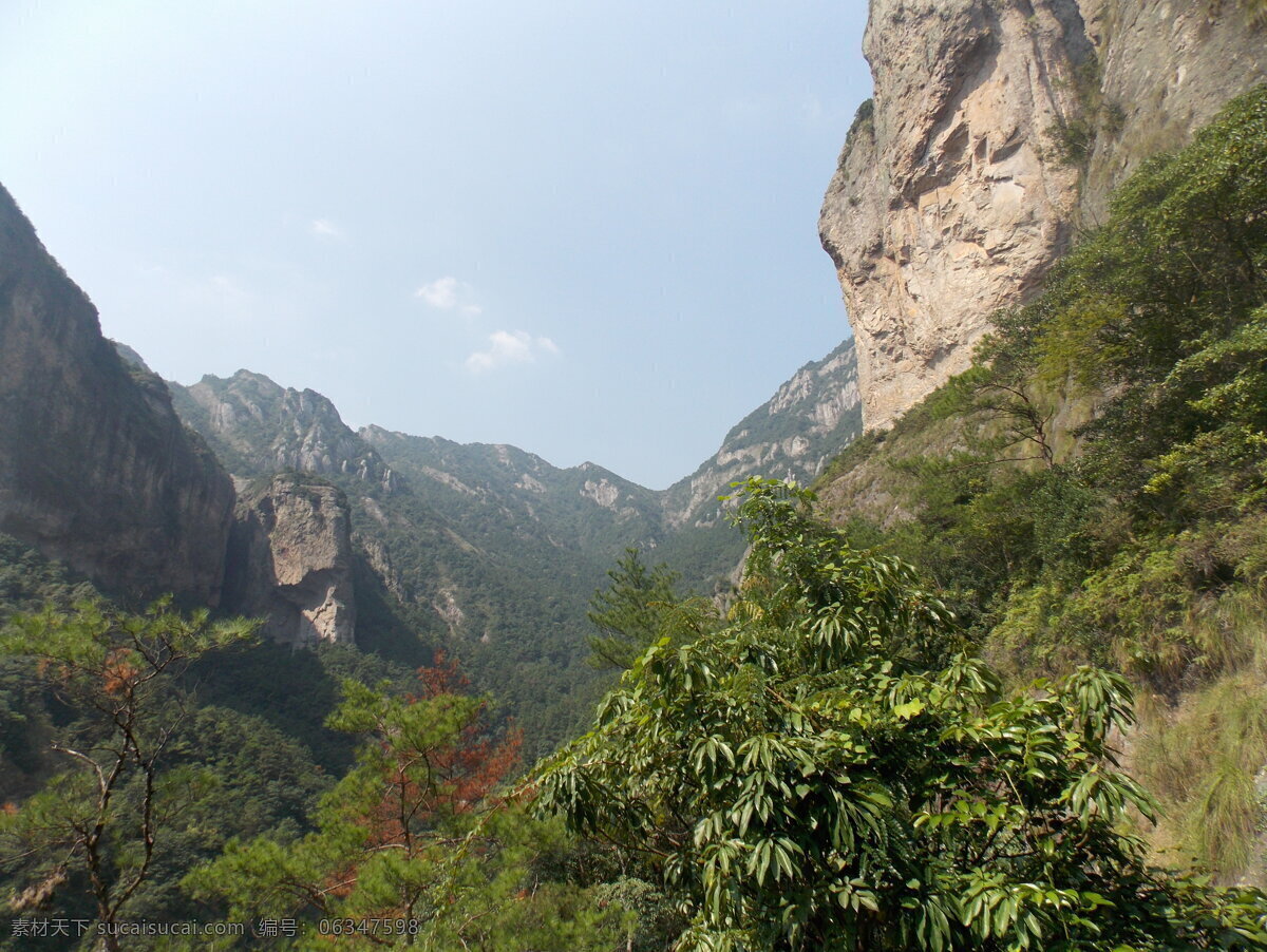 山峰 树叶 岩石 峭壁 乔木 雁荡山 山水风景 自然景观