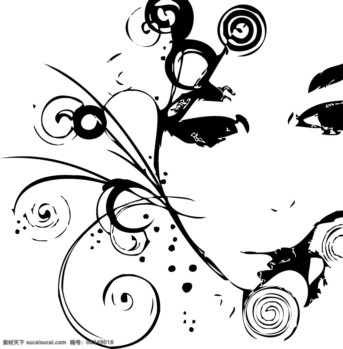 女性 头像 花纹 剪影 矢量 矢量图 矢量人物