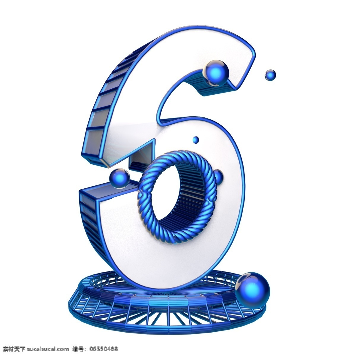 科技 蓝 倒计时 数字 商用 科技蓝 立体字 炫彩蓝 c4d字体 科技感倒计时 原创数字 数字6 3d字体