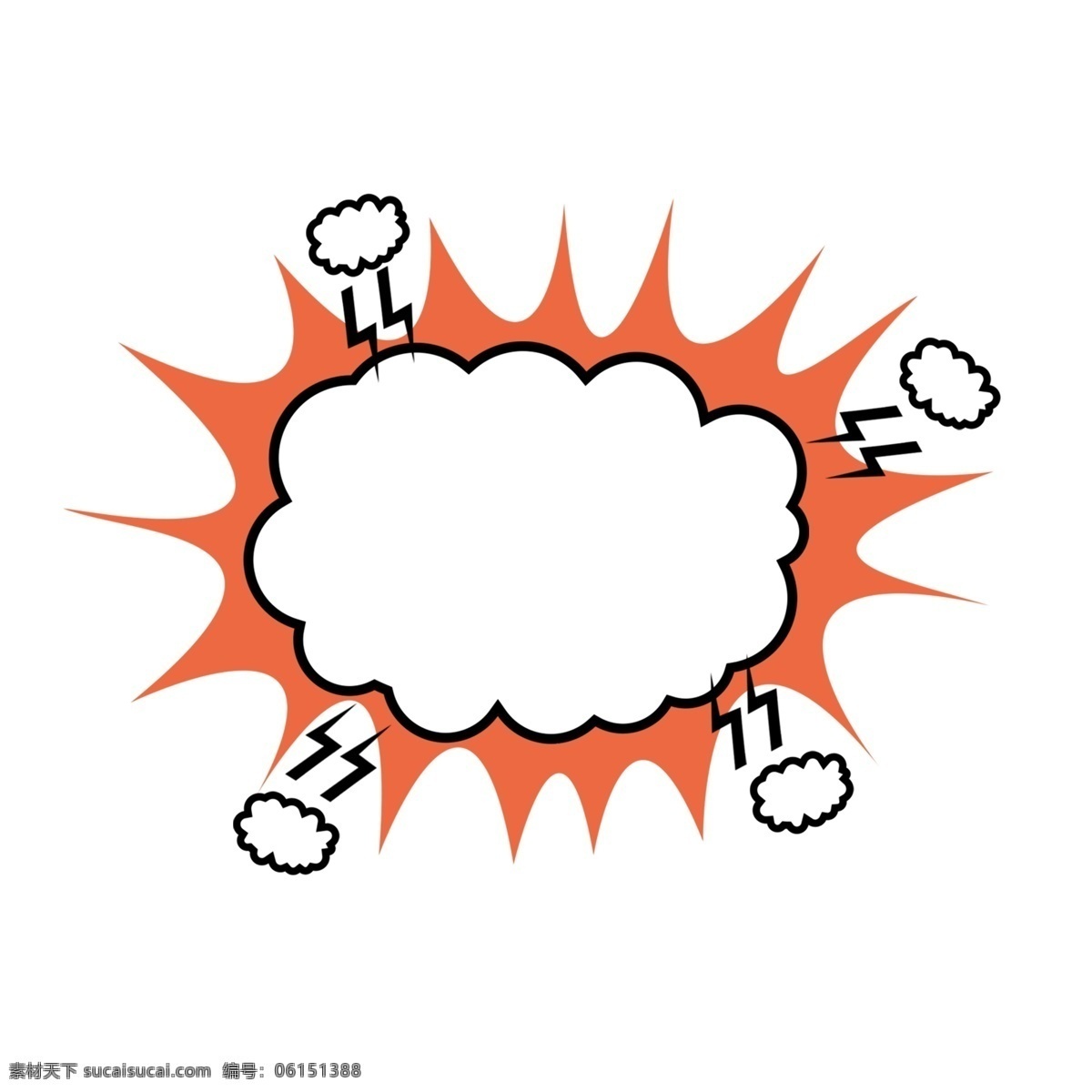 卡通 可爱 爆炸 云 对话框 气泡 边框 会话 框 商用 云朵 爆炸框 会话框 爆炸云
