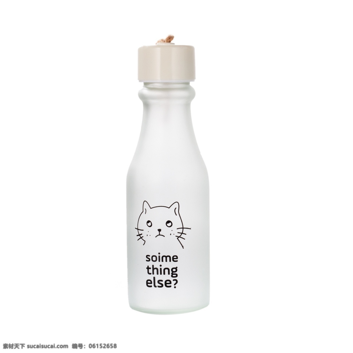 白色 圆弧 饮料 瓶子 元素 可爱 线稿 时尚 小猫 纹理 胡须 光泽 圆润 质感 美味 味道 吃的 瓶盖 亮光