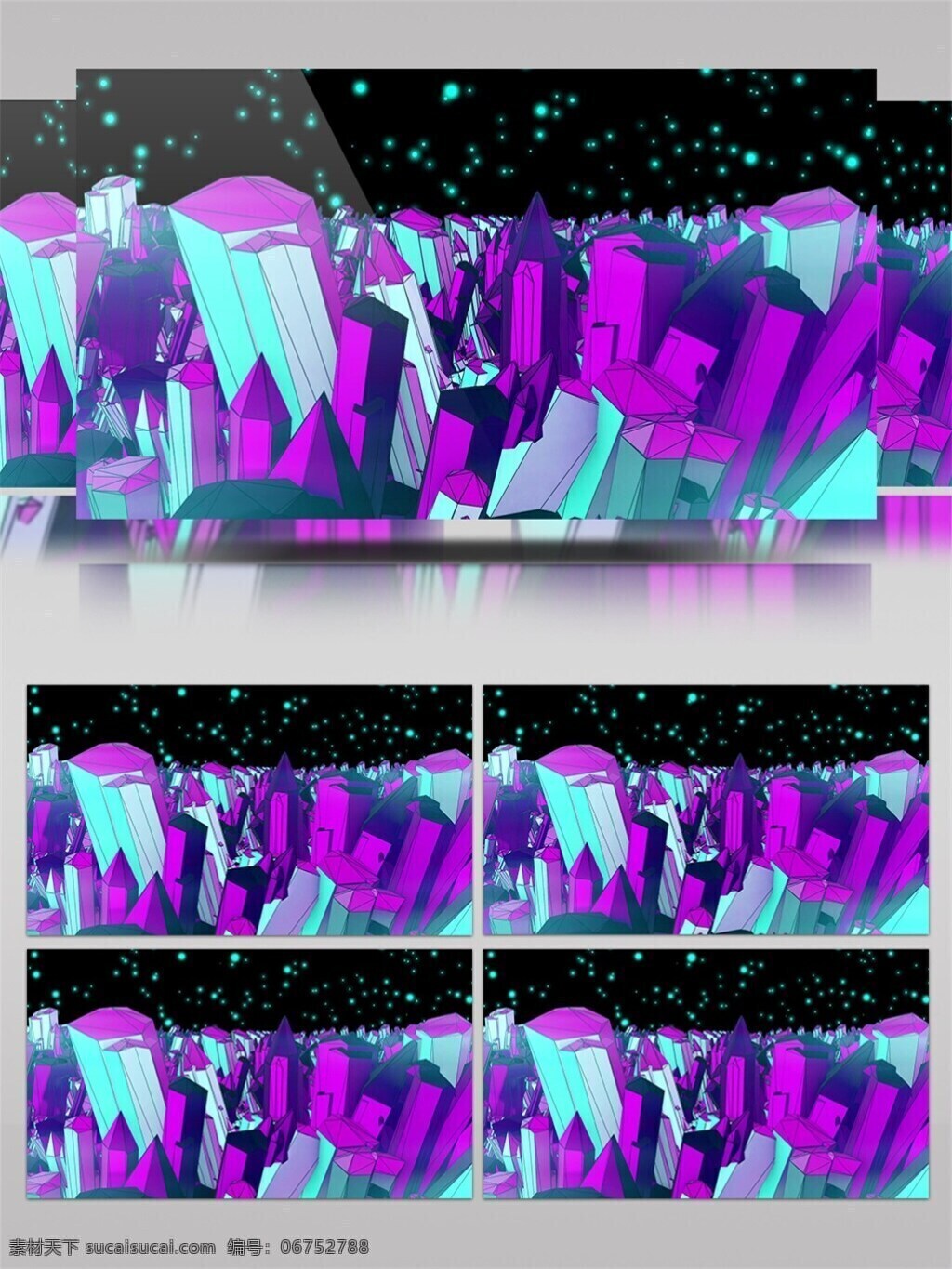 色彩斑斓 钻石 视频 晶体 动画 视频素材 动态视频素材