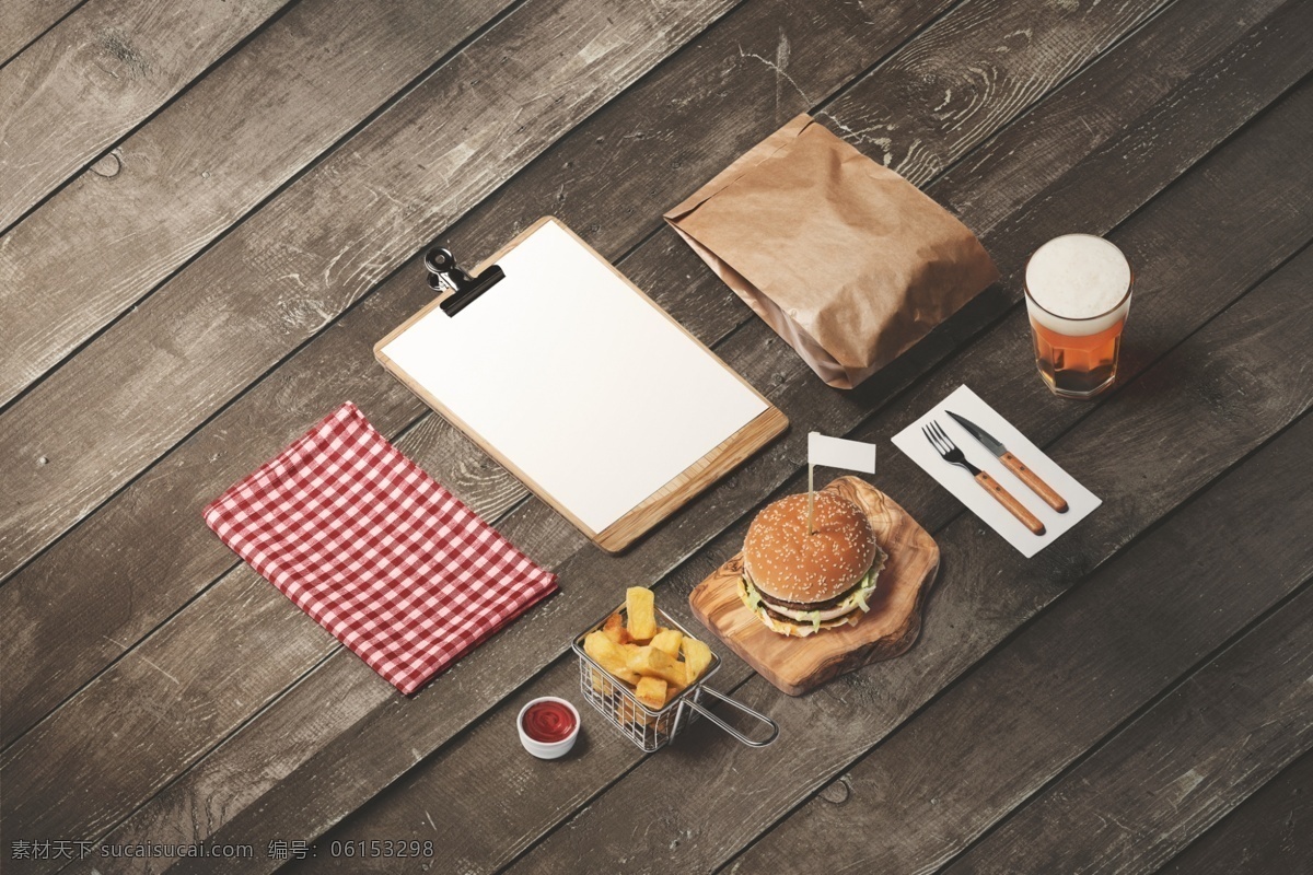 快餐 餐厅 vi 样机 模板 汉堡 桌布 餐具 纸袋 样机模板 vi样机 餐厅vi 快餐食物 餐巾