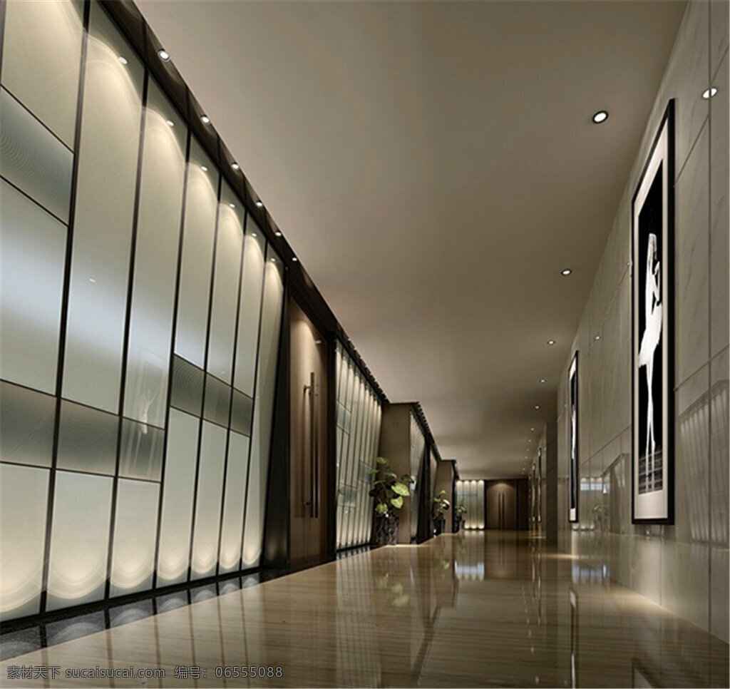 酒店 走廊 3d 模型 效果图 家居 家居生活 室内设计 装修 室内 家具 装修设计 环境设计 max 摆件墙