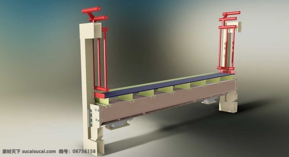 人行 桥 横截面 voetgangersbrug 行人天桥 3d模型素材 建筑模型