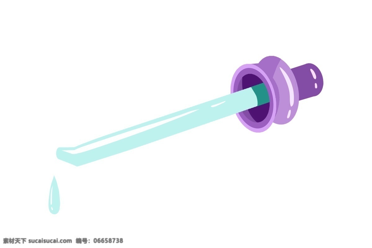 精美 化学 滴管 插画 紫色的滴管 实验器材 实验用品 透明滴管 化学实验 化学滴管插画