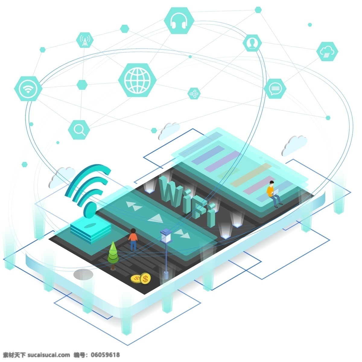 d 科技 互联网 创意设计 手机 创意 空间 ui 页面设计 界面 线条 图标 平板 蓝天 城市 地球仪现代 数码 app 电话 电脑 数码科技