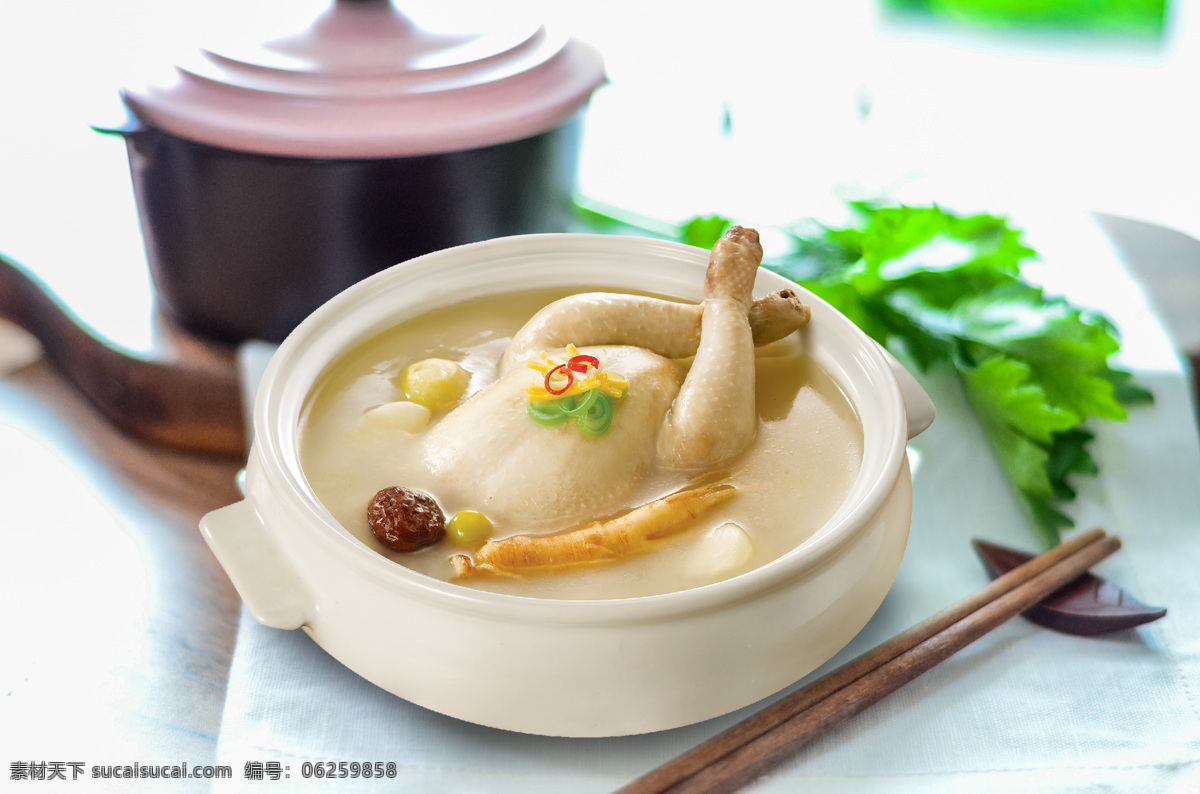 参鸡汤 美味鸡肉 美味鸡汤 奶白色汤 鸡汤 炖鸡 人身鸡汤 鸡汤包饭 淘宝 餐饮美食 传统美食