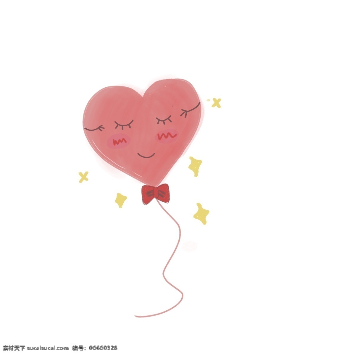 爱心 红色 星星 表情 气球