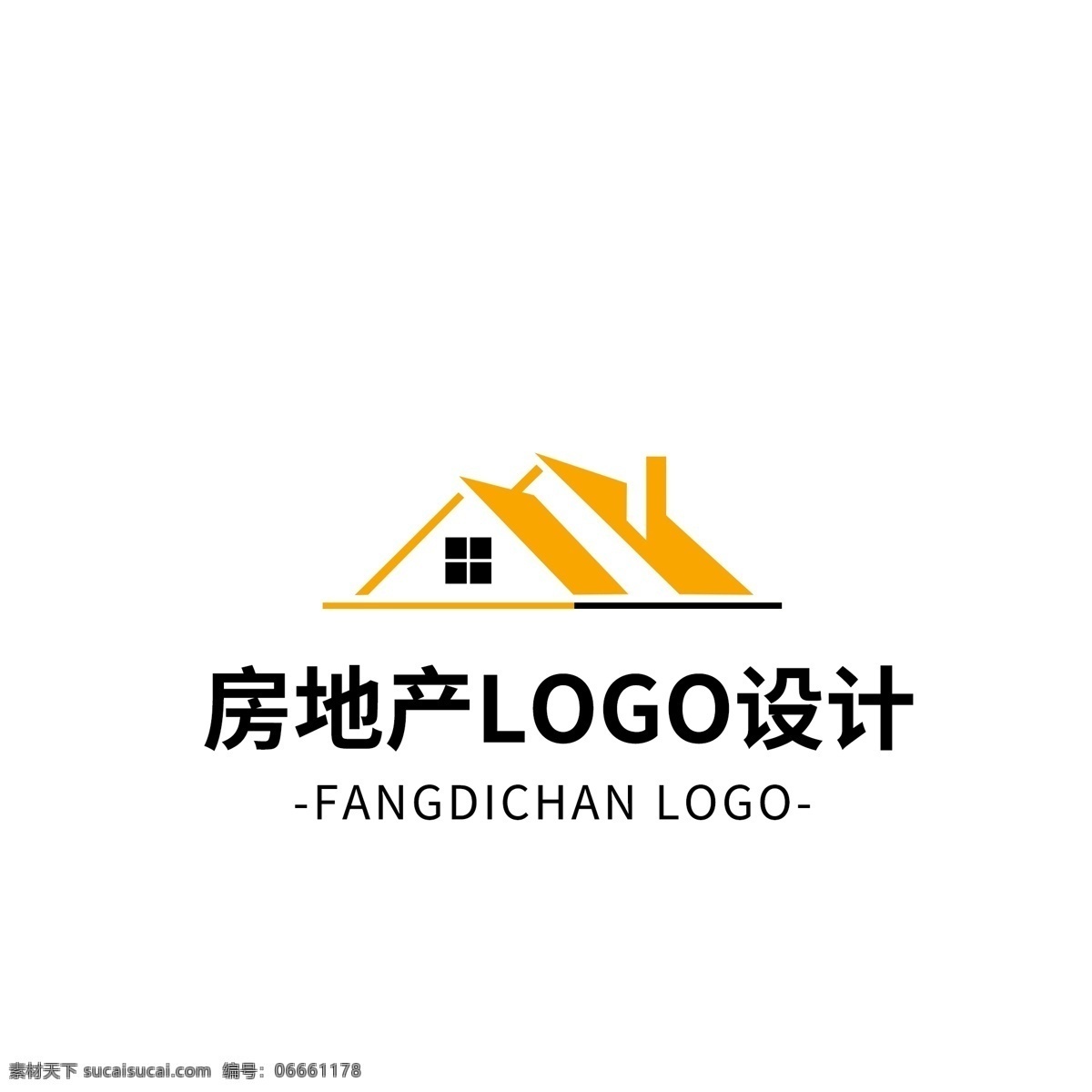 简约 大气 创意 房地产 logo 标志设计 图形 矢量 渐变 黄色