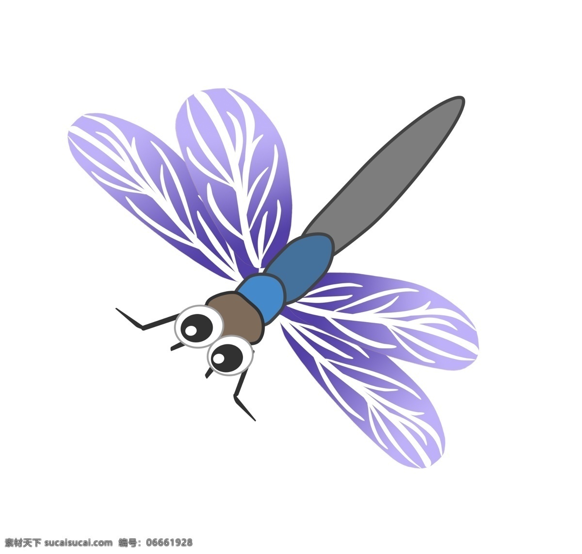 飞舞昆虫蜻蜓 蓝色 立体 创意