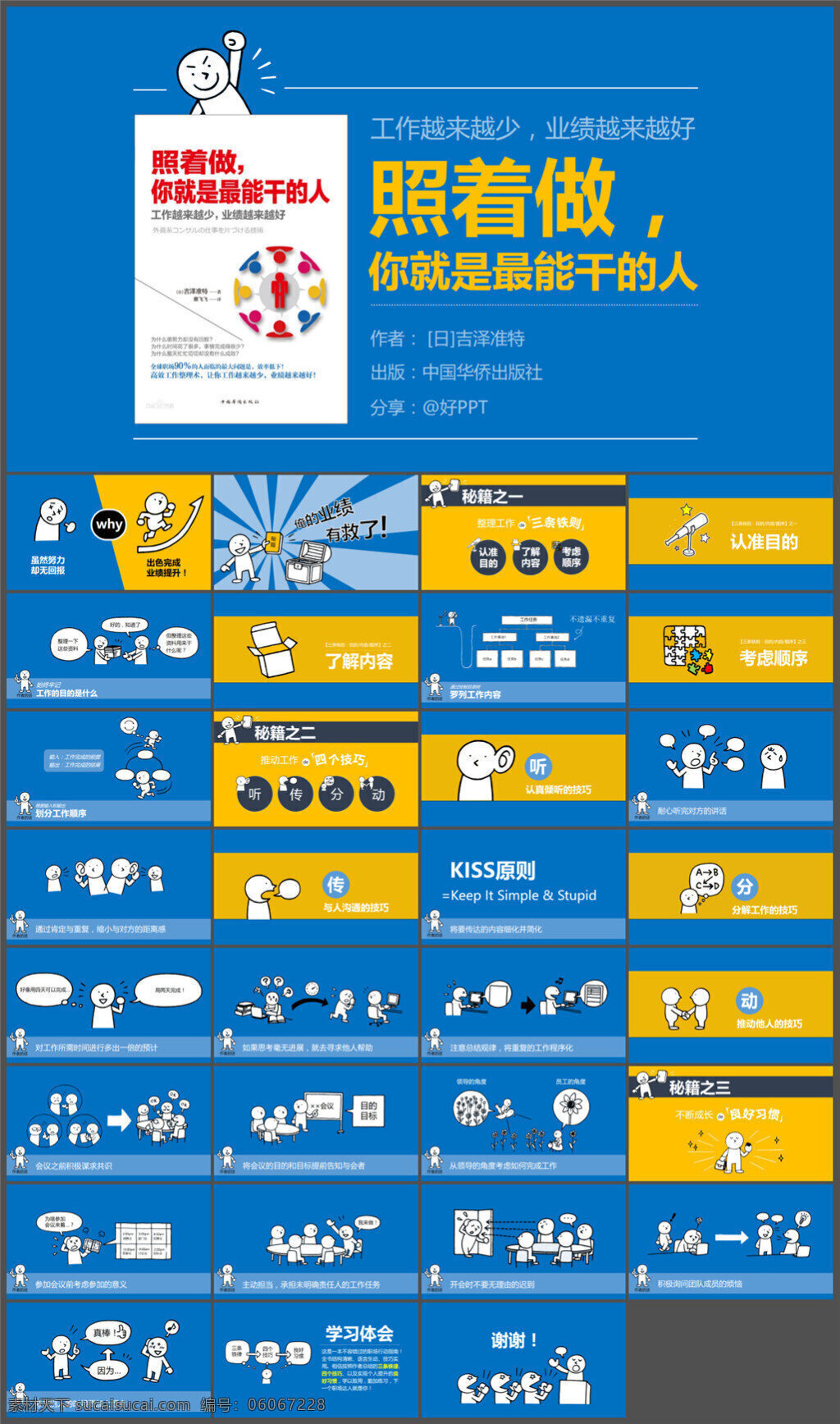 照着做 就是 最 能干 人 读书 笔记 模板 ppt素材 模版 企业 讲稿 ppt图表 精美ppt 制作 动态 pptx 蓝色