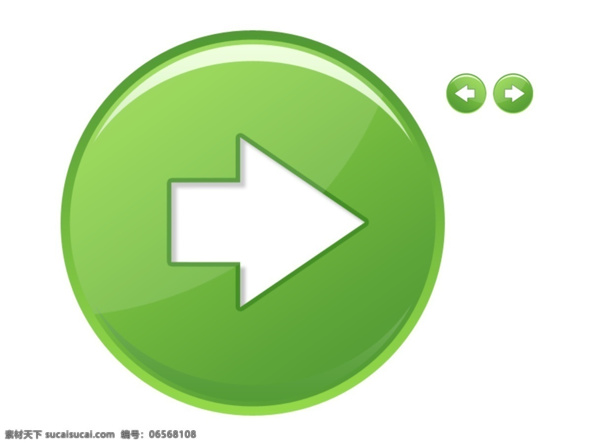 前进 返回 绿色 按钮 图标 白色箭头 左箭头 右箭头 分层 源文件